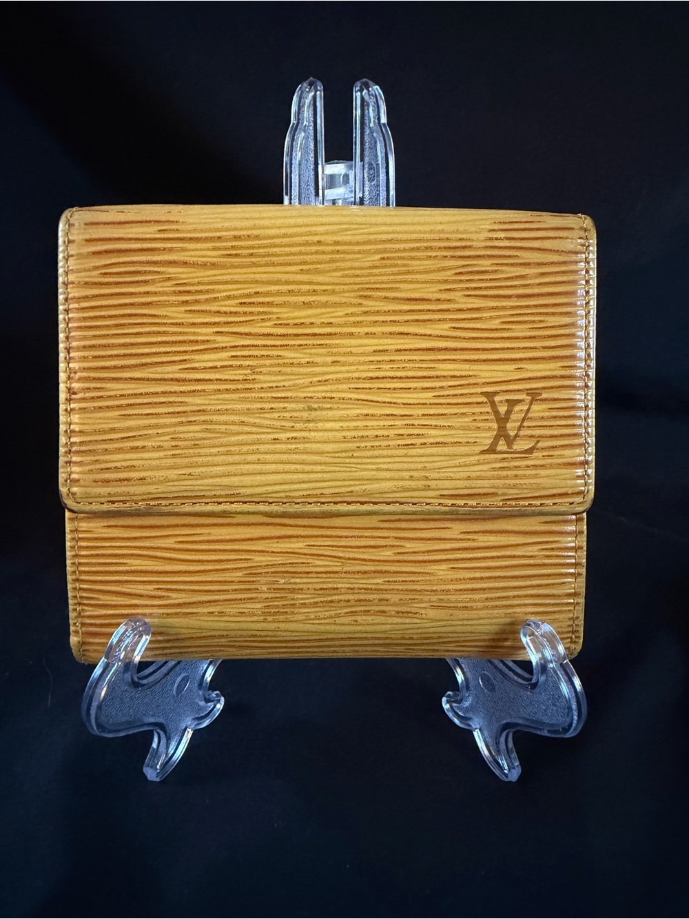 Louis Vuitton Yellow Epi Leather Trifold Wallet Made in France